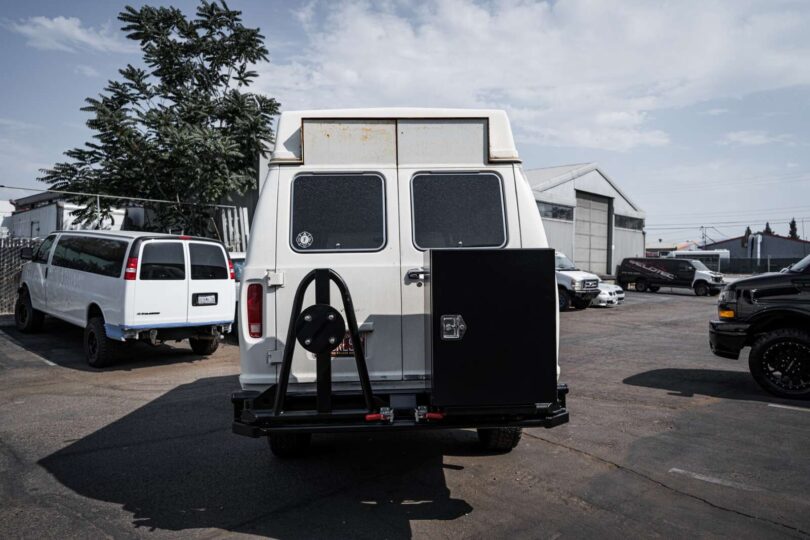 WTD – Chevrolet Express Dual Swing Rear Bumper Tire Mount – WeldTec Designs