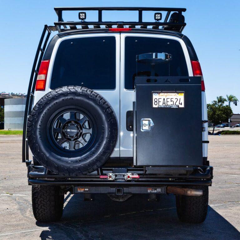 WTD Chevrolet Express STEALTH Dual Swing Rear Bumper WeldTec Designs