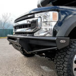 WeldTec Designs Ridge tube winch bumper for Ford F-Series Super C RV with integrated winch mounting and off-road front protection