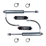 KING Midnight Ops 2.5 shocks and dual 2.0 steering stabilizers for Ford F-550 and F-600 Super C RVs