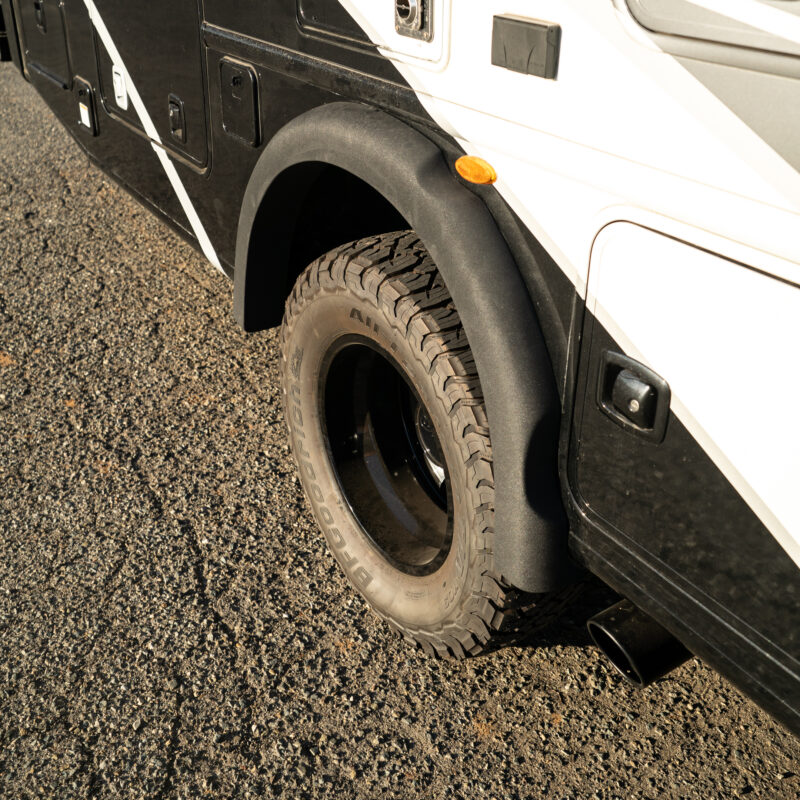 Ford F-550 F-600 Thor Omni Magnitude rear fiberglass fender flares for larger tires